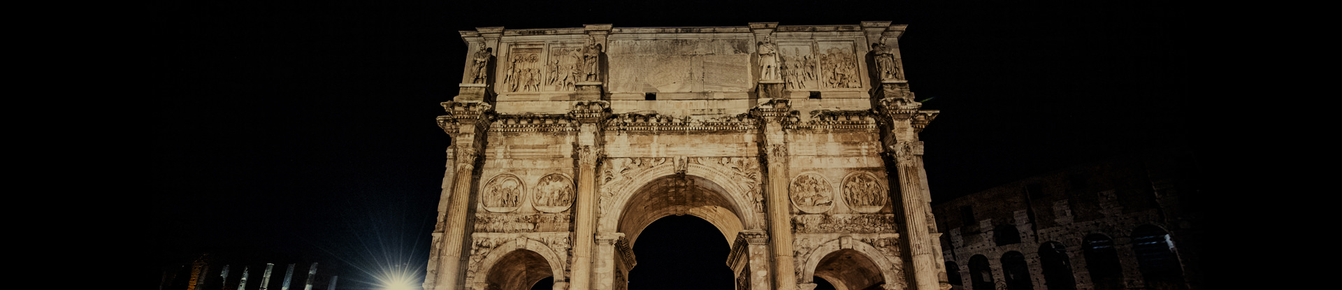 Acea, l'illuminazione artistica dell'Arco di Costantino