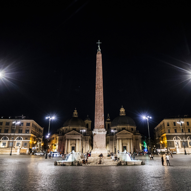 New artistic lighting system in Piazza del Popolo 