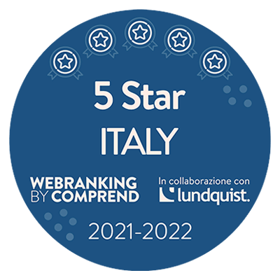 Logo per la classificazione Webranking top 10 Italy 2020-2021 del Gruppo Acea SpA