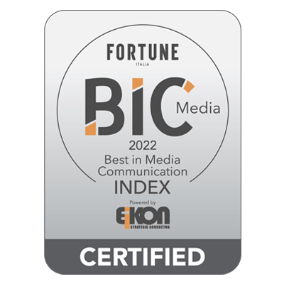 Acea SpA Group's Fortune Best in Media Communication Index 2021 certification logo
