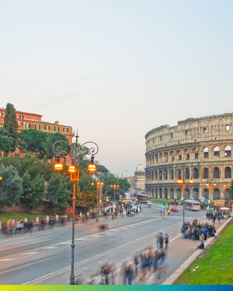 Vista di Roma dove Acea Innovation applica progetti per la mobilità sostenibile