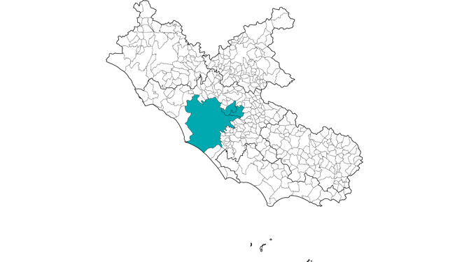 Mappa dei comuni interessati dal collegamento del depuratore di Borgonuovo