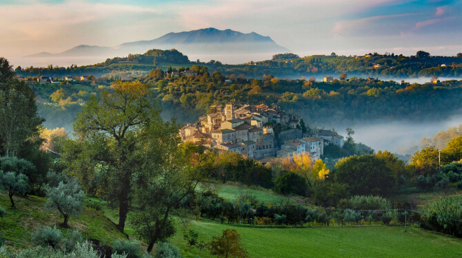 Foto panoramica di Borgonuvo