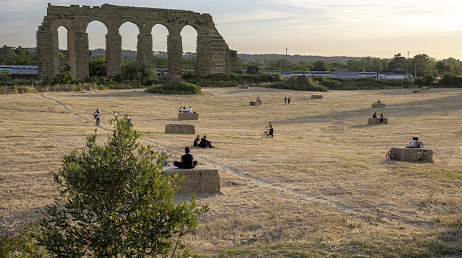 Roman aqueducts ruins still existing today